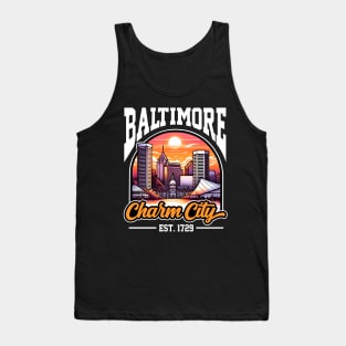 Baltimore Charm City Skyline Tank Top